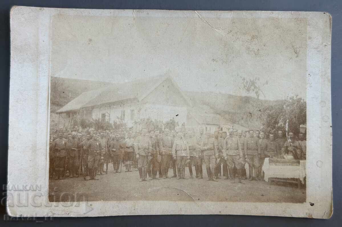 Fotografie veche militară, card