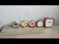 Lot de 5 ceasuri deșteptătoare vechi