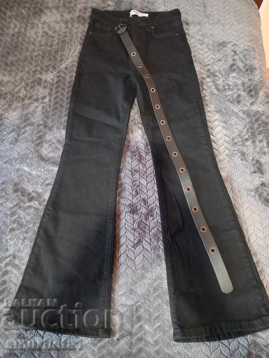 ЧИСТО НОВИ ЧЕРНИ ДЪНКИ размер S + чисто нов колан