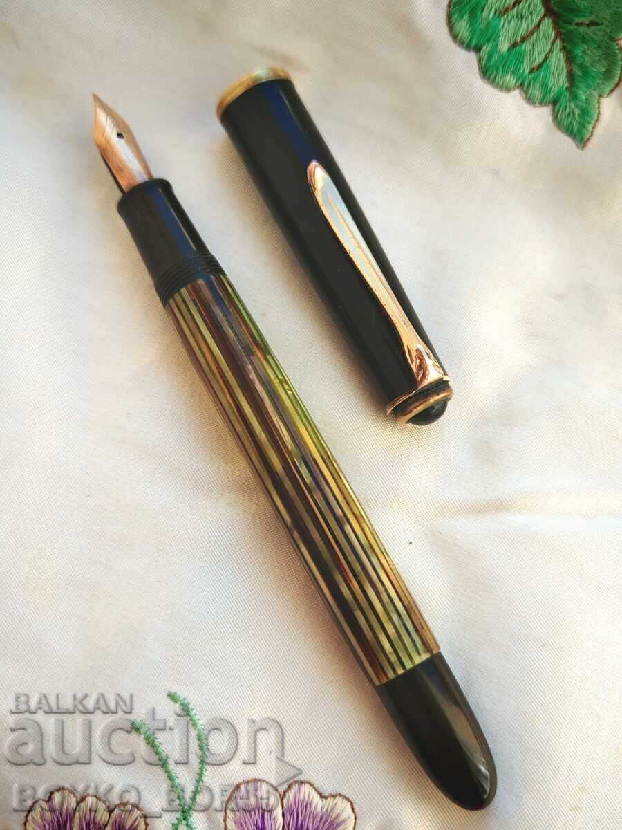 RARE Original German Pen Pelikan 400 Gold Nib 585 RARE Original German Pen Pelikan 400 Gold Nib 585