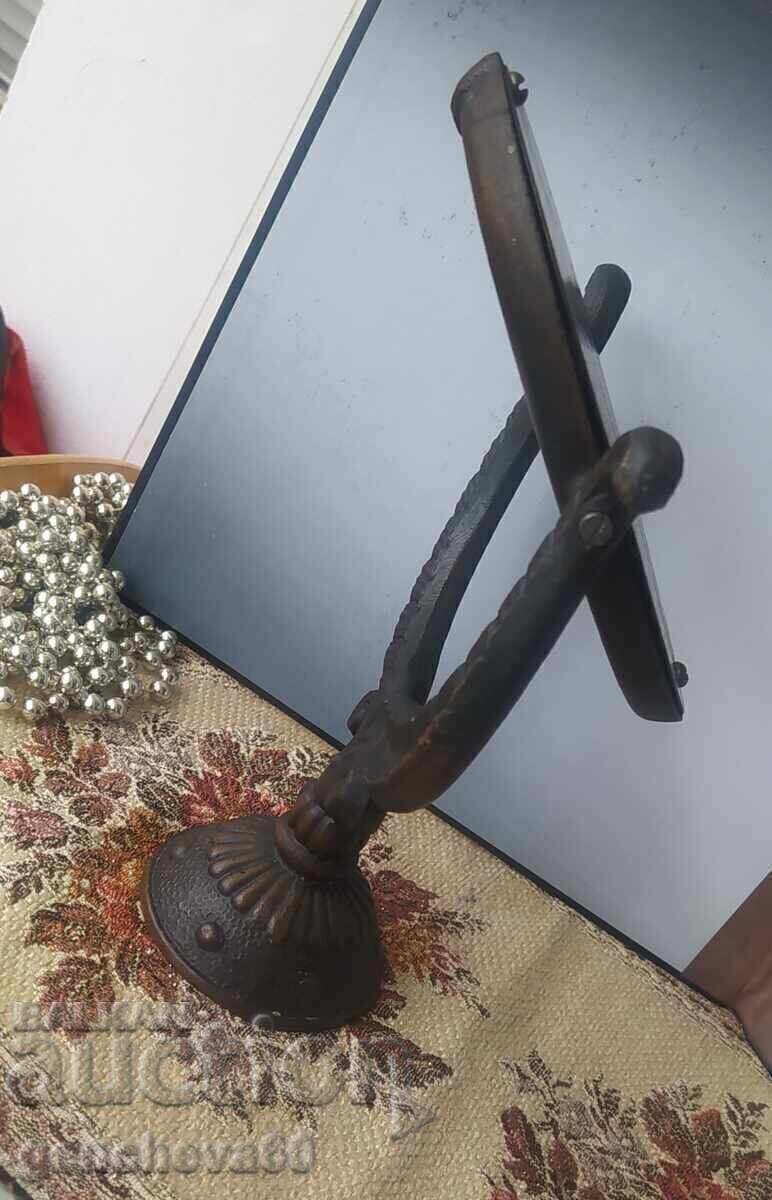 Oglindă antică cu ramă din alamă, stil baroc, din anii '20 - 5