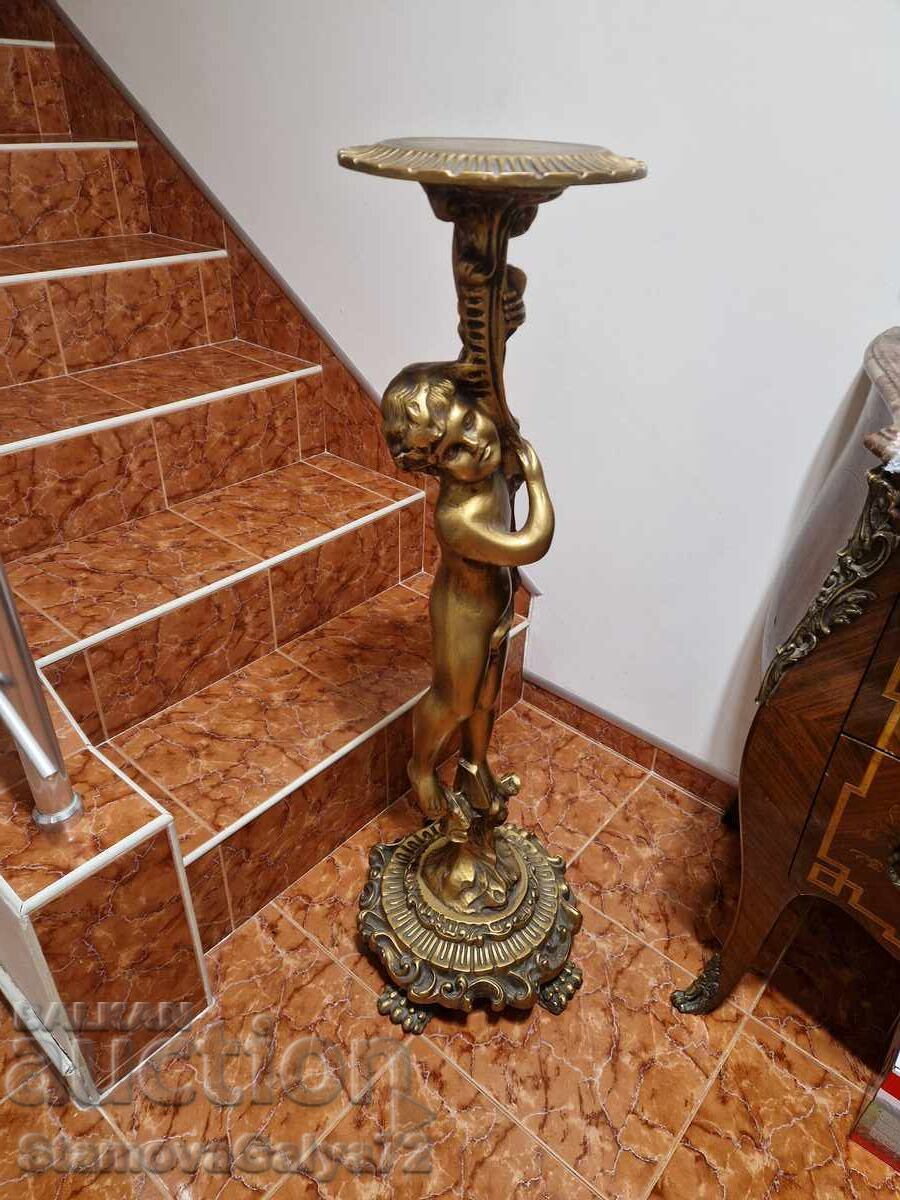 Unică coloană antică suport piedestal - 5