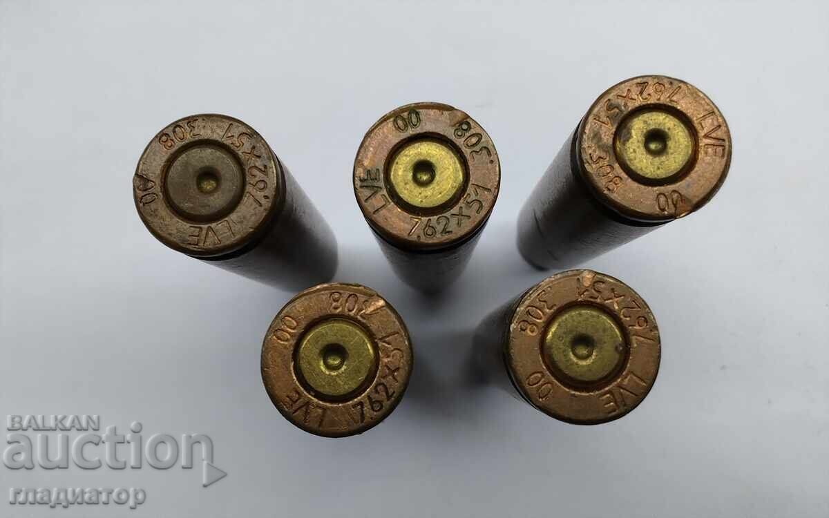 Licitație 8 bucăți tuburi cartuș 1903 / 1938 / 5 bucăți gloanțe / tub cartuș
