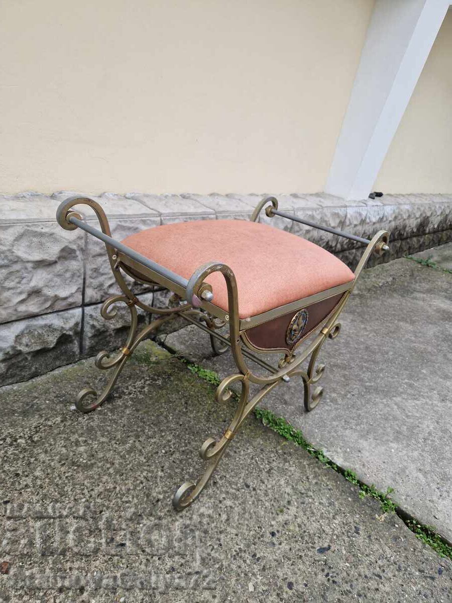 Rară taburetă băncuță antică franceză Regence - 5