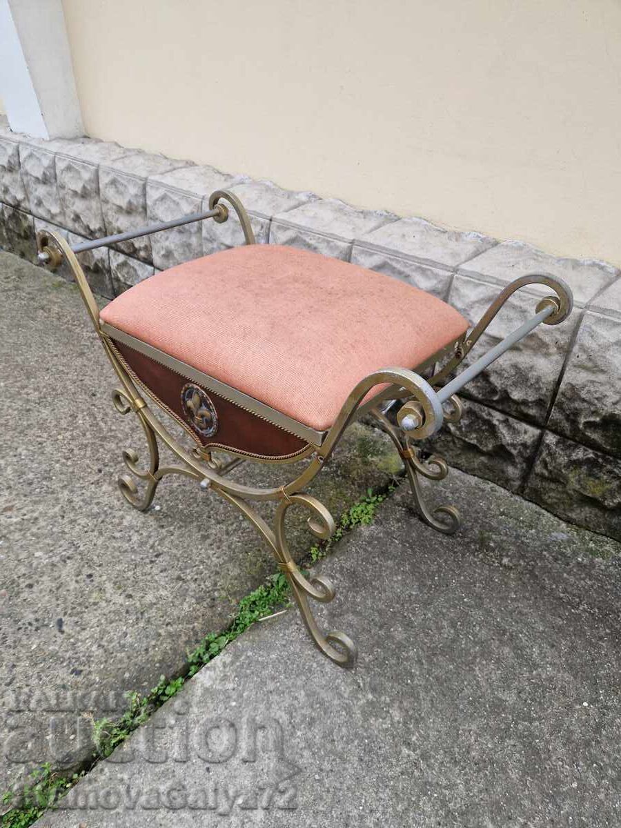 Rară taburetă băncuță antică franceză Regence - 6