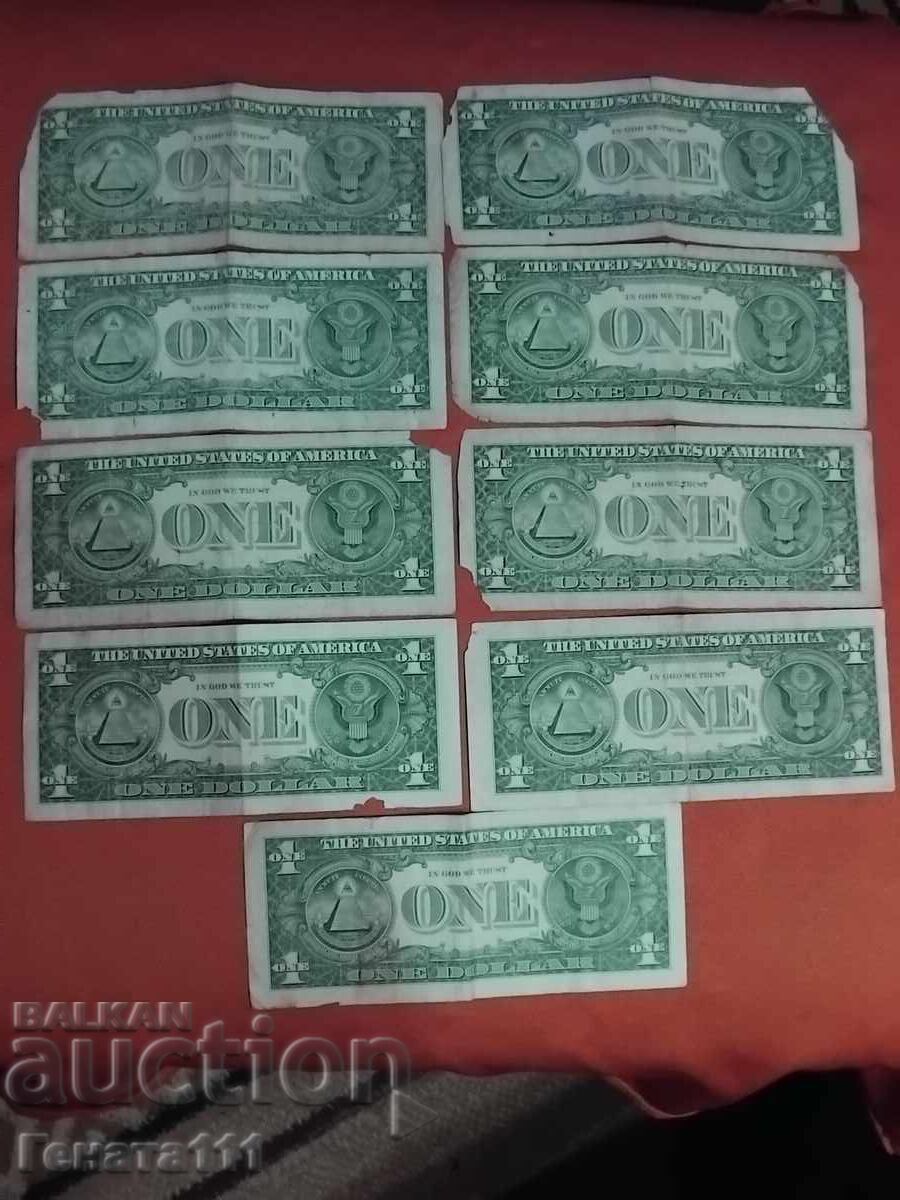 банкноти 1 долар - 7