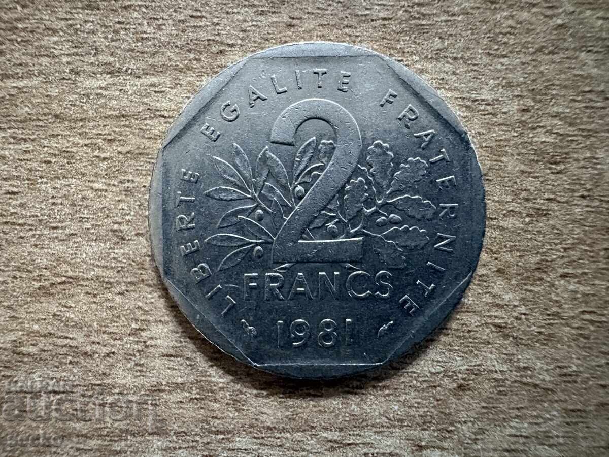 Франция - 2 франка (1981)