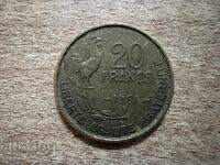 Franța - 20 franci (1951) - În