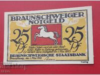 Банкнота-Германия-Брауншвийг-25 пфенига 1921
