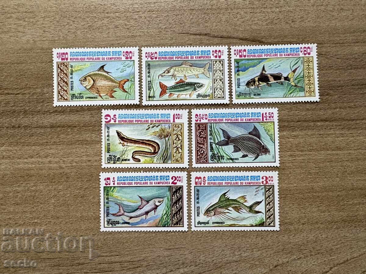 Cambodgia - Pești (1983) MNH
