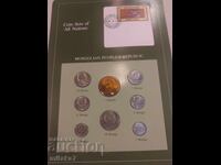 Set of coins and postage stamp, Mongolia
