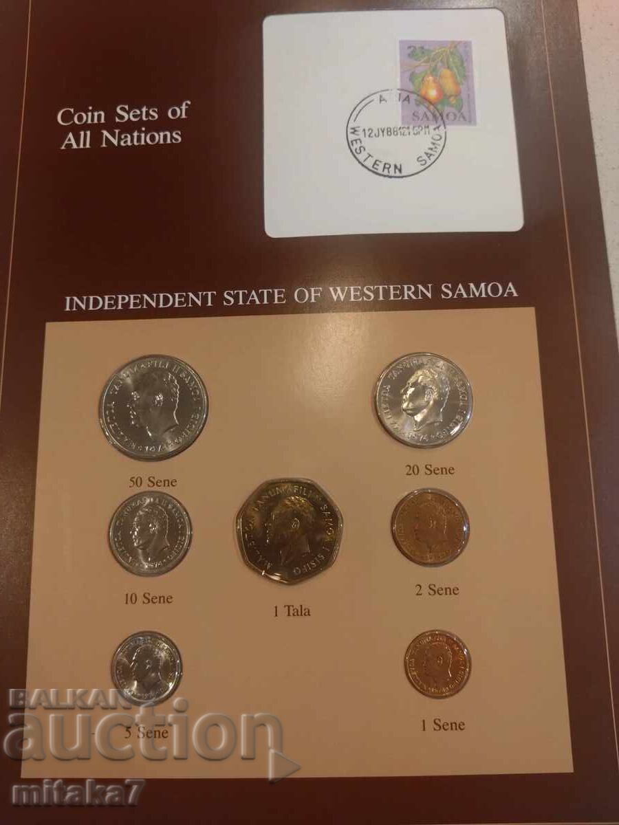 Set de monede și timbru poștal, Samoa de Vest