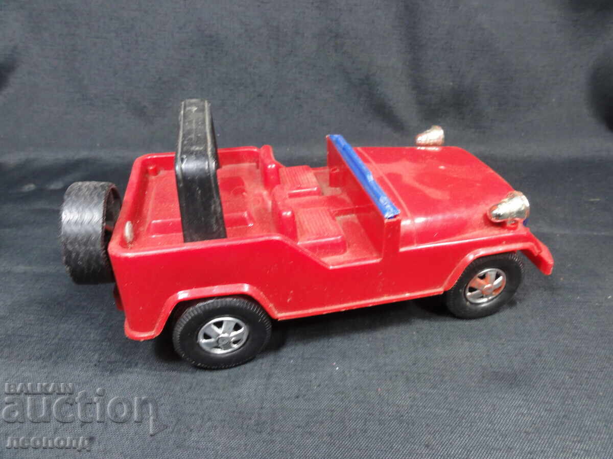 Livrarea BZTS VECHE RETRO SOCIALISTĂ PLASTICĂ JUCĂRIE CĂRUCIOR JEEP