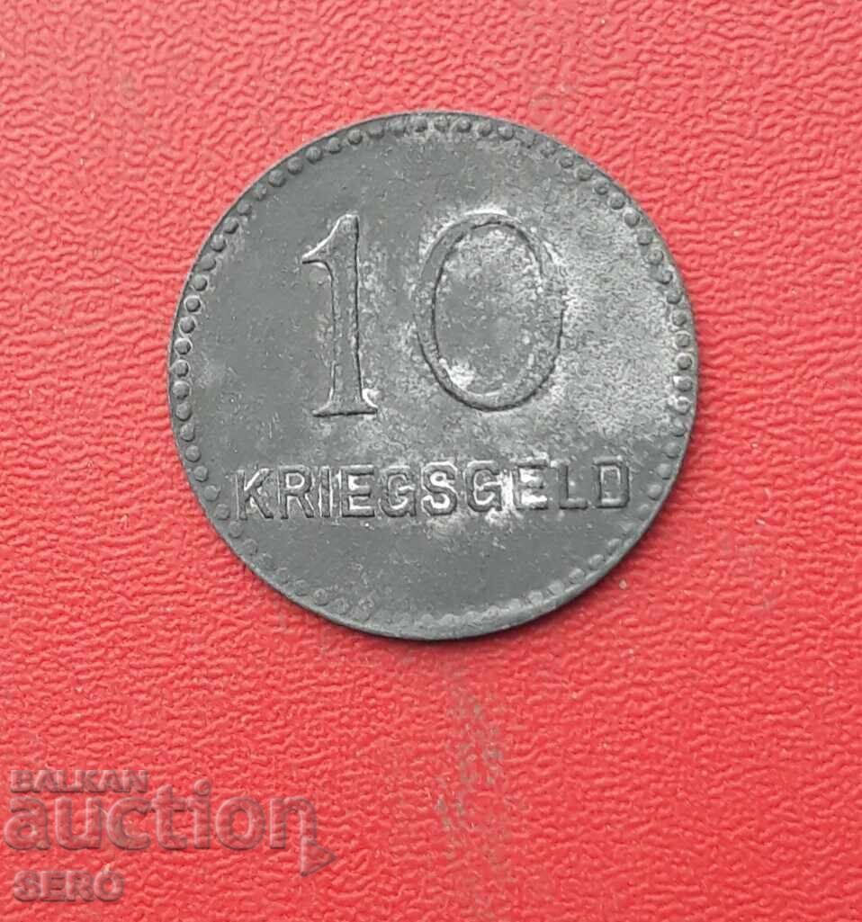 Германия-Рейланд-Пфалц-Кайзерслаутерн-10 пфенига 1917
