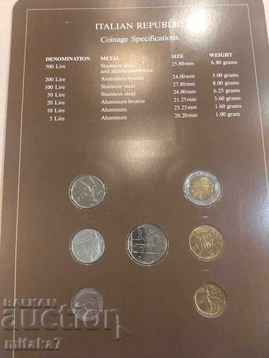 Licitație Set de monede și timbru poștal, Italia