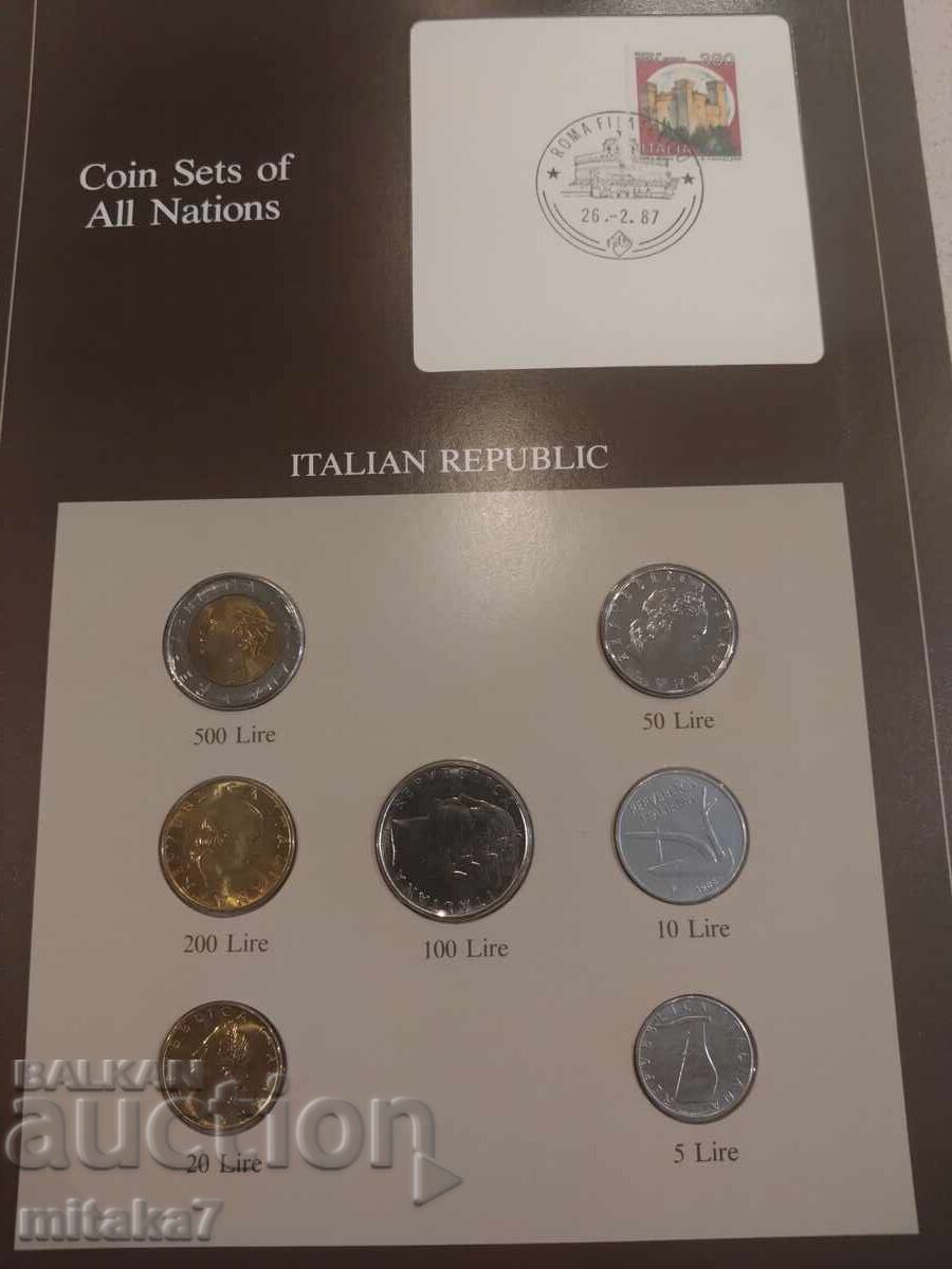 Set de monede și timbru poștal, Italia
