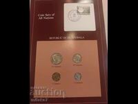 Set of coins and postage stamp, Guatemala