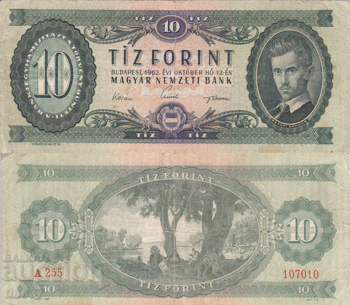 tino37 - UNGARIA - 10 FORINȚI - 1962g