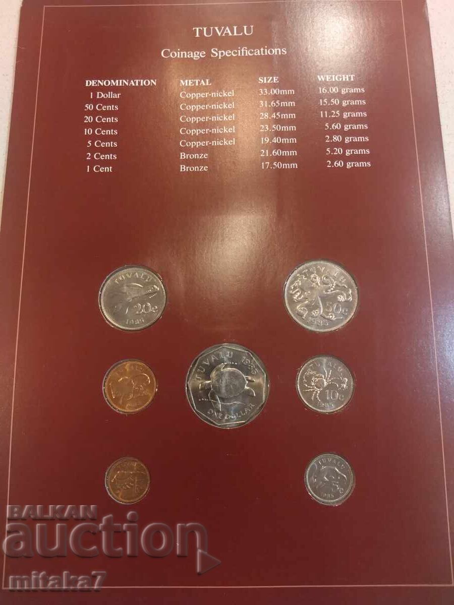 Licitație Set de monede și timbru poștal, Tuvalu Licitație Set de monede și timbru poștal, Tuvalu