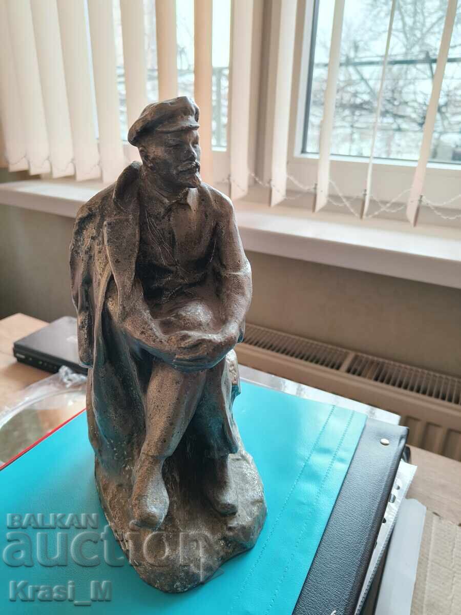 Very realistic and rare metal statuette of Lenin - 6