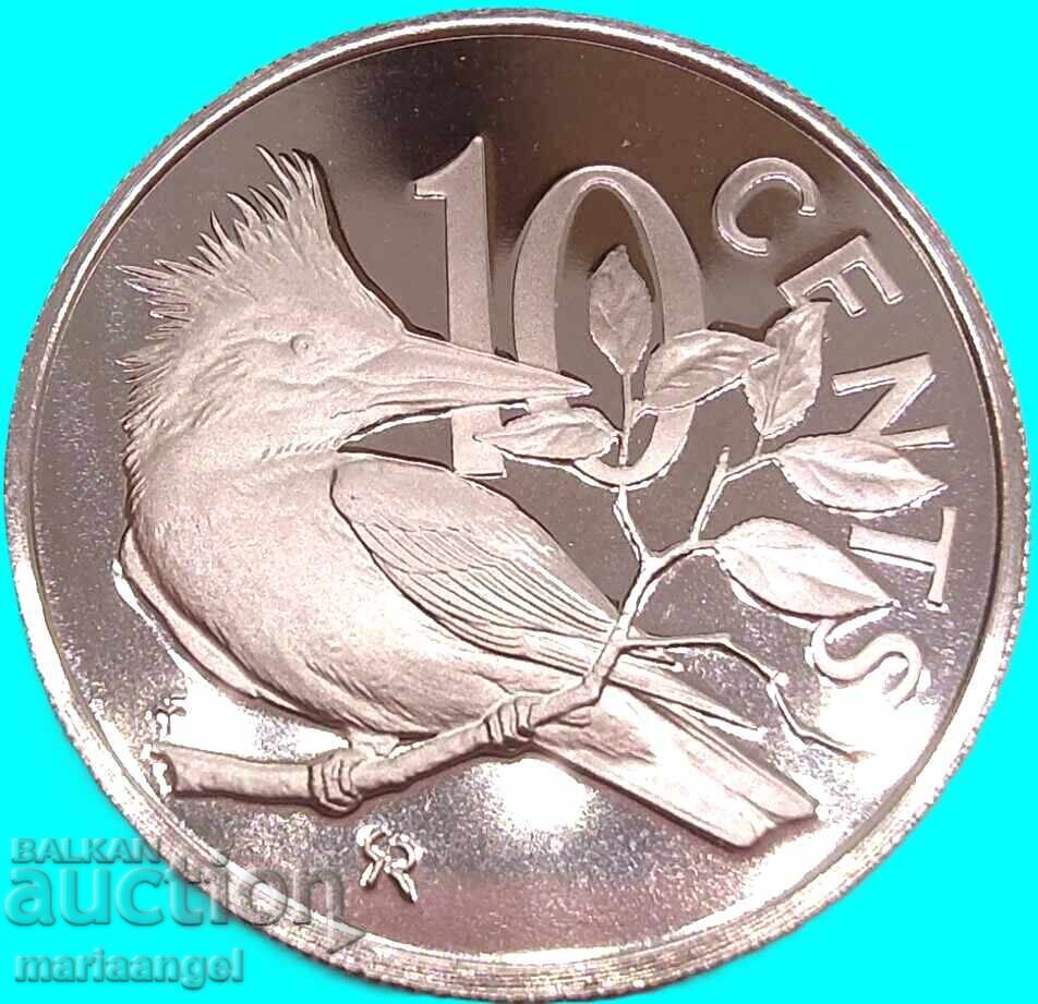 Auction  10 Cents 1973 PROOF UNC British Virgin Islands
