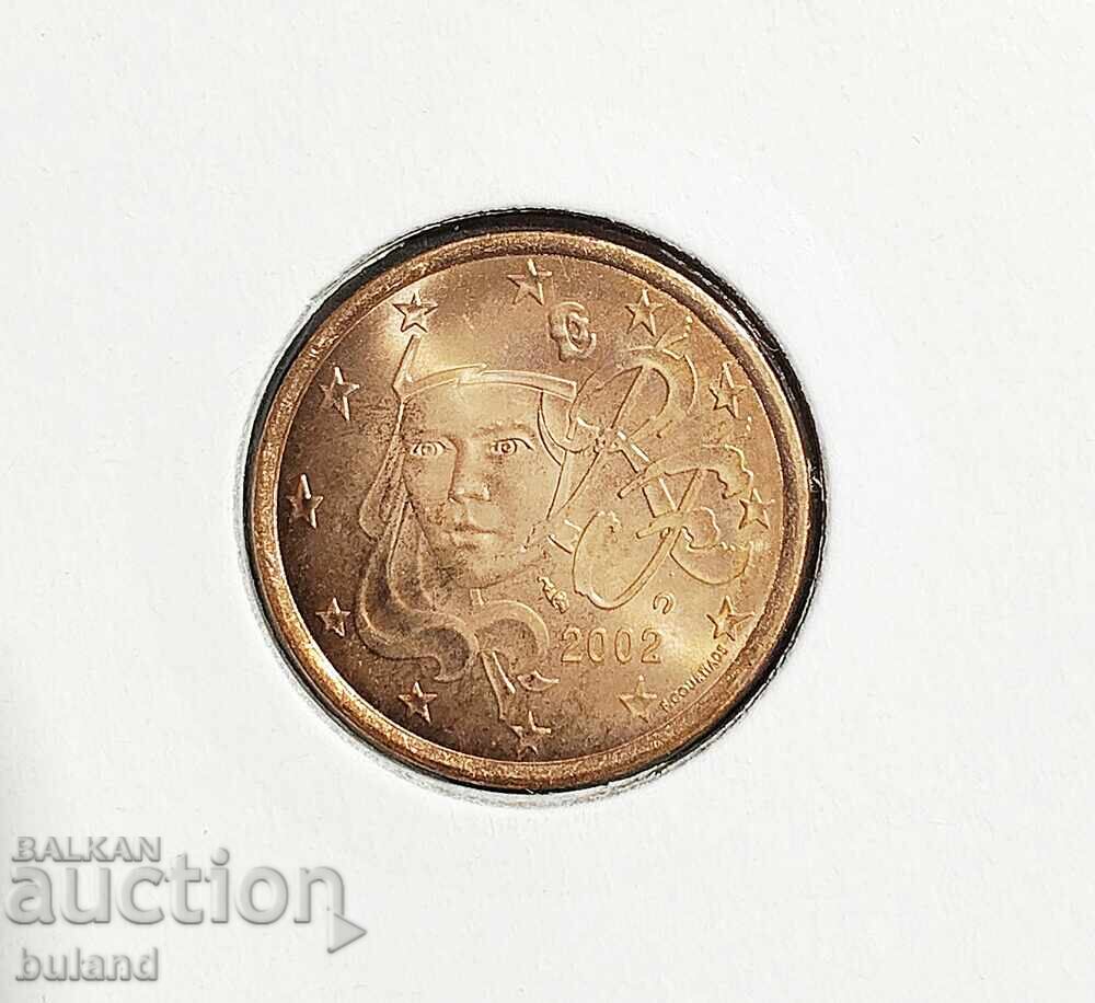 Γαλλία UNC Ευρώνομισμα 5 Λεπτά 2002 Cent France Ευρώ λεπτό