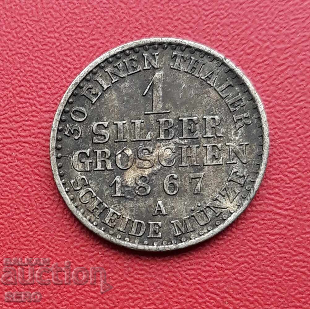 Germania-Prusia-1 groș de argint 1867 A-Berlin Germania-Prusia-1 groș de argint 1867 A-Berlin