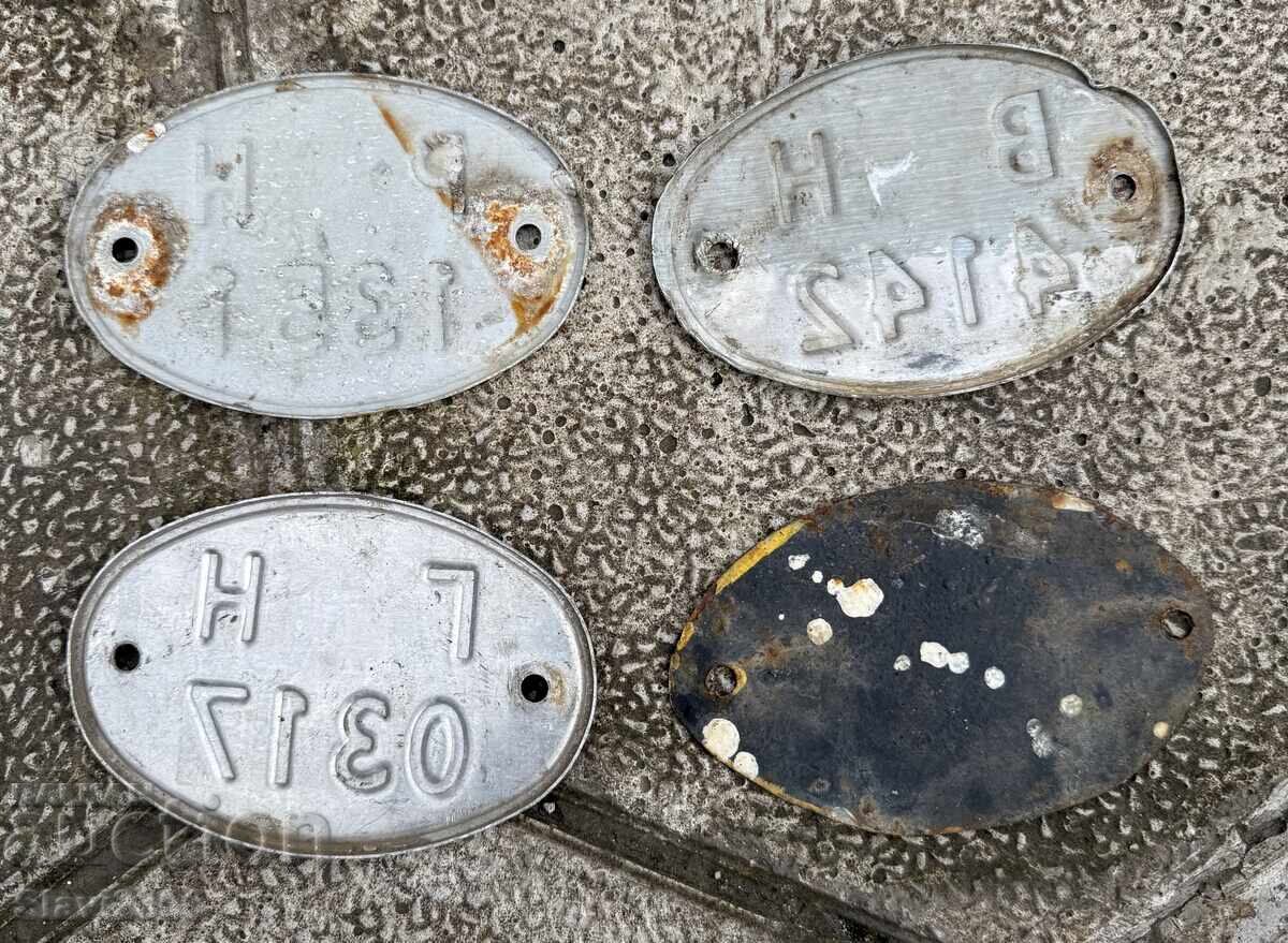 Κίτρινες πινακίδες για μοτοποδήλατα 4 τμχ με τιμή € 23.00 | 44.98 BGN Κίτρινες πινακίδες για μοτοποδήλατα 4 τμχ με τιμή € 23.00 | 44.98 BGN