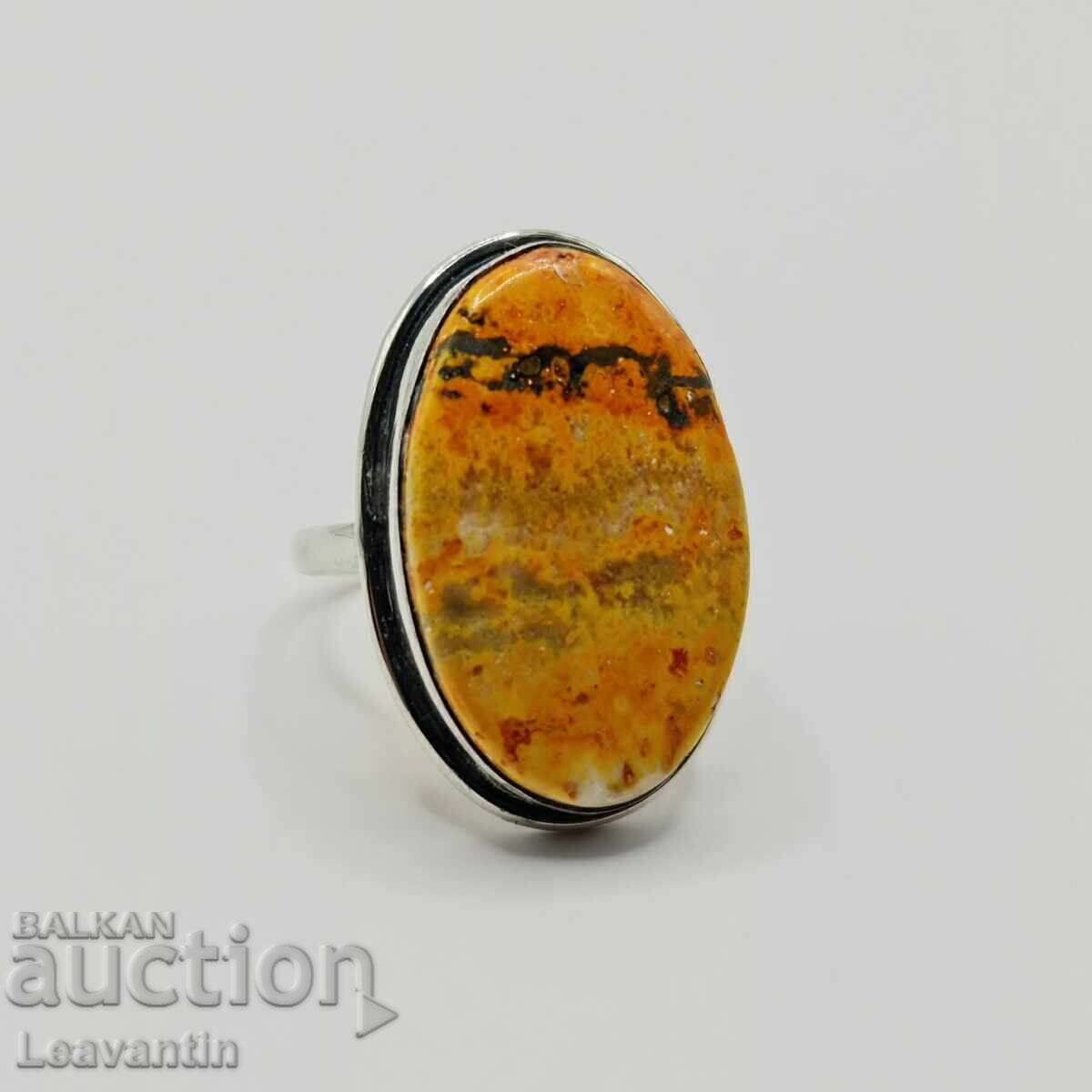 Ασημένιο δαχτυλίδι με Bee Jasper με τιμή € 30.00 | 58.67 BGN