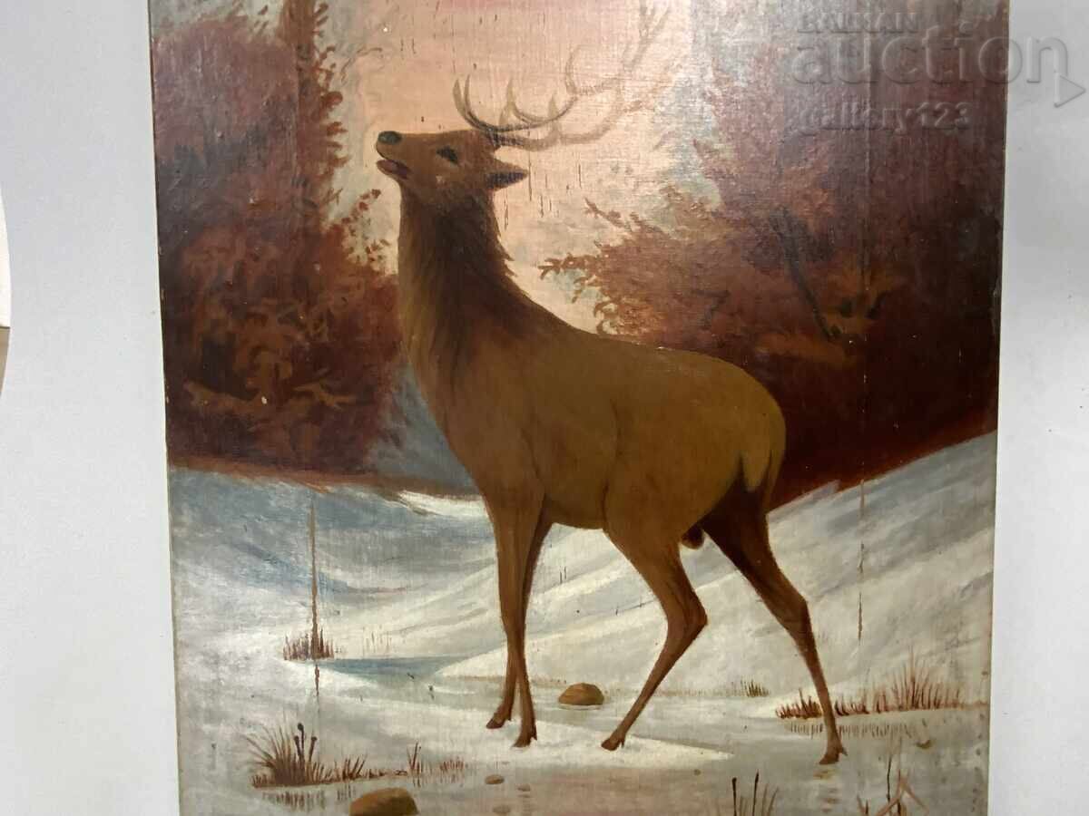 Pictor bulgar J.Vasilev ulei pe pânză - 96/37cm cu preț € 15.00 | 29.34 BGN Pictor bulgar J.Vasilev ulei pe pânză - 96/37cm cu preț € 15.00 | 29.34 BGN