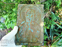 Icoană antică rusă din bronz a lui Iisus Hristos (Pantocrator)