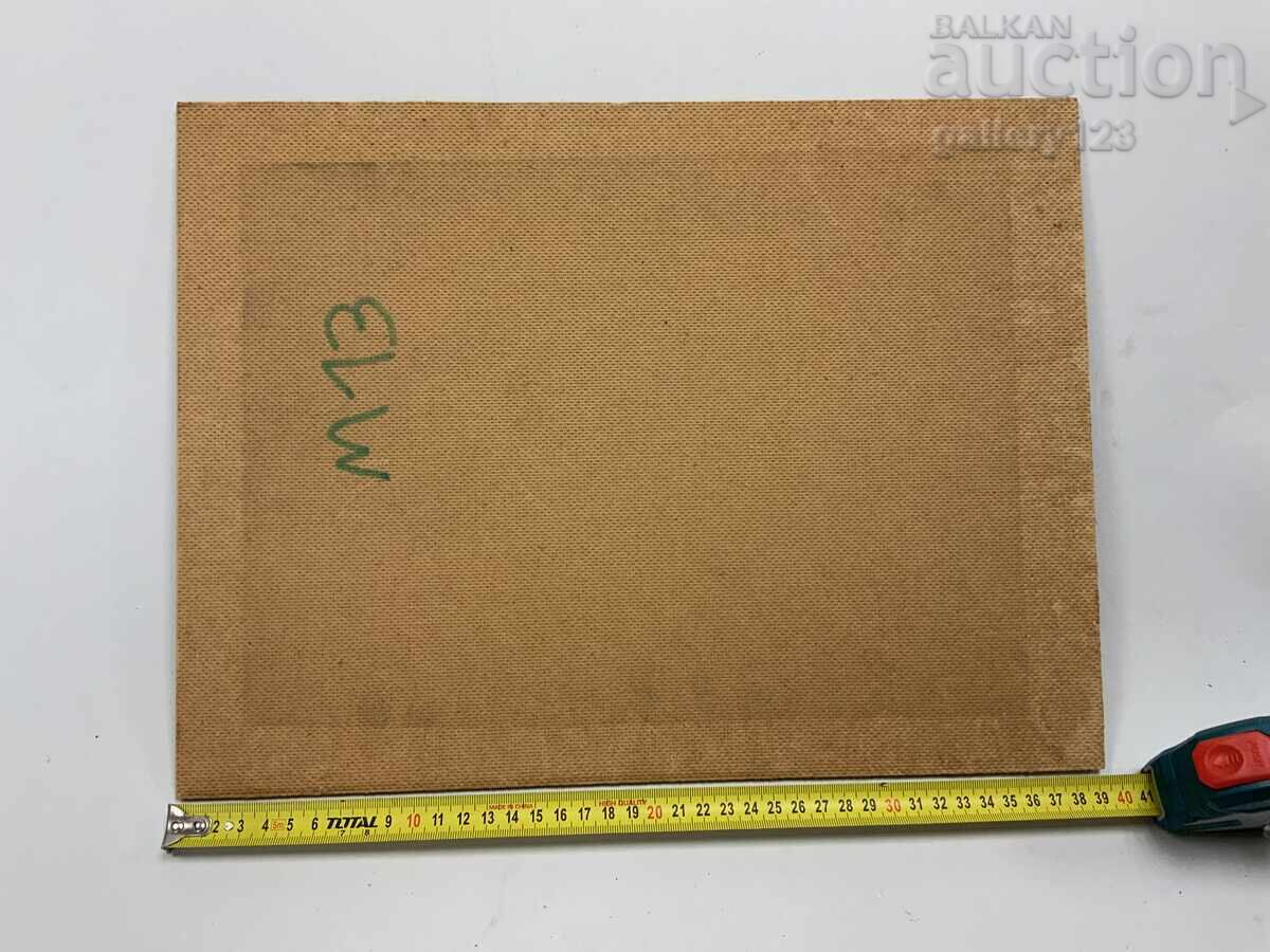 Livrarea Tablou vechi ulei pe placă de lemn (fașer) 39/29cm