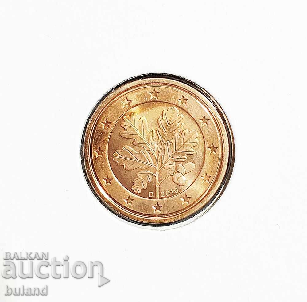 Germania UNC Monedă Euro 2 Cenți 2010 D Euro Cent Germania