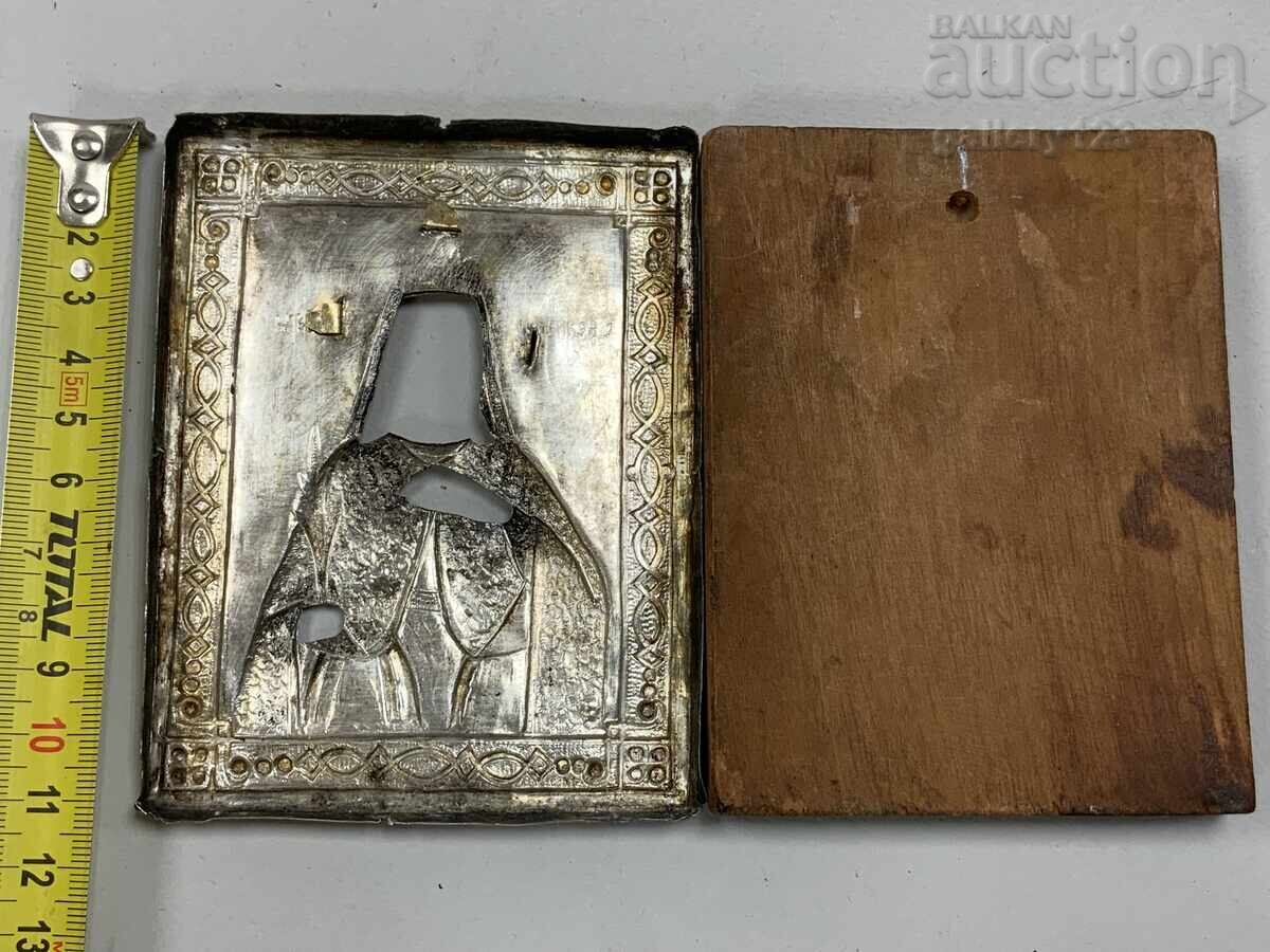 Icoană veche țaristă Rusia argint marcaje 84 pictată - 1870 - 5 Icoană veche țaristă Rusia argint marcaje 84 pictată - 1870 - 5