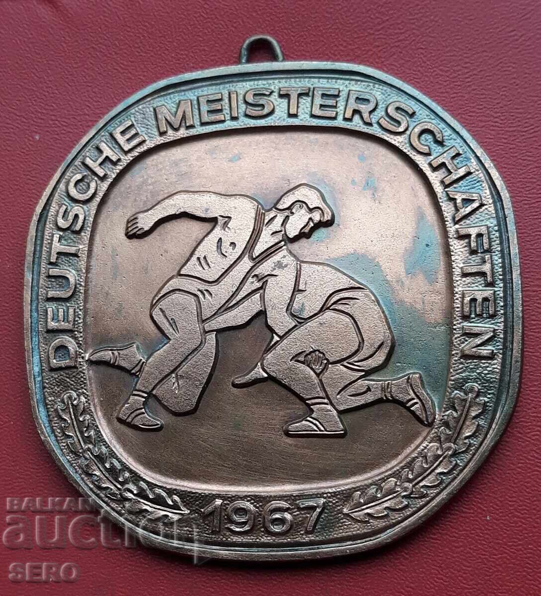 Medalie-Germania-Medalie de bronz de la campionatul național de lupte 1967