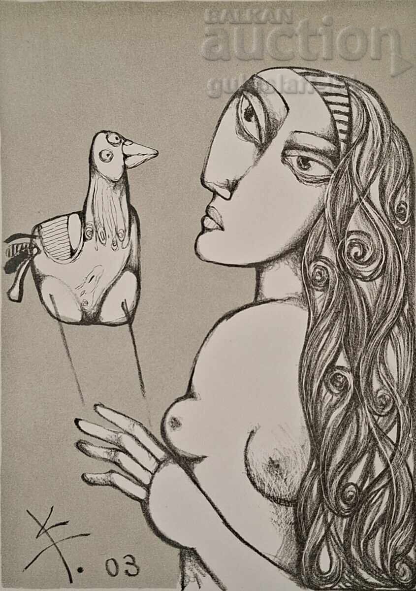 Tablou, grafică, 2003, pict. Kr. Todorov-Keța (1959-2022) cu preț € 180.00 | 352.05 BGN