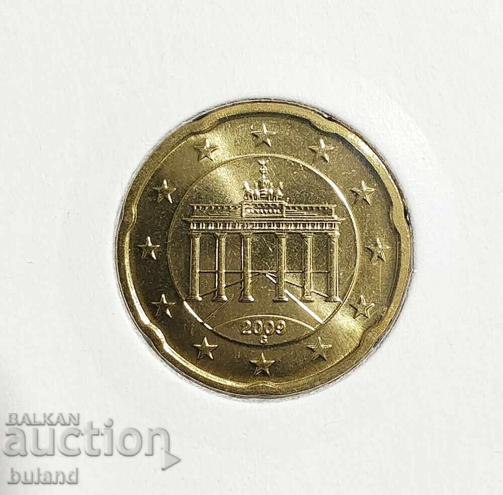 Γερμανία BU Ευρώνομισμα 20 Λεπτά 2009 G Euro Cent Germany