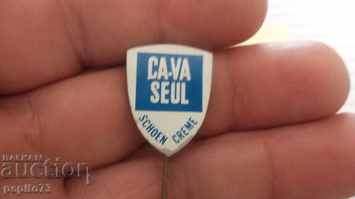 значка рекламна, CA-va-seul,марка боя за обувки