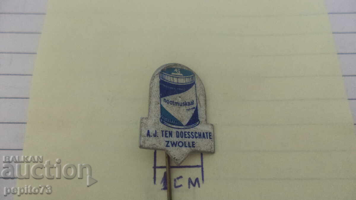 Semn publicitar, A.J, Ten Doesschate, marcă de condimente cu preț € 1.00 | 1.96 BGN