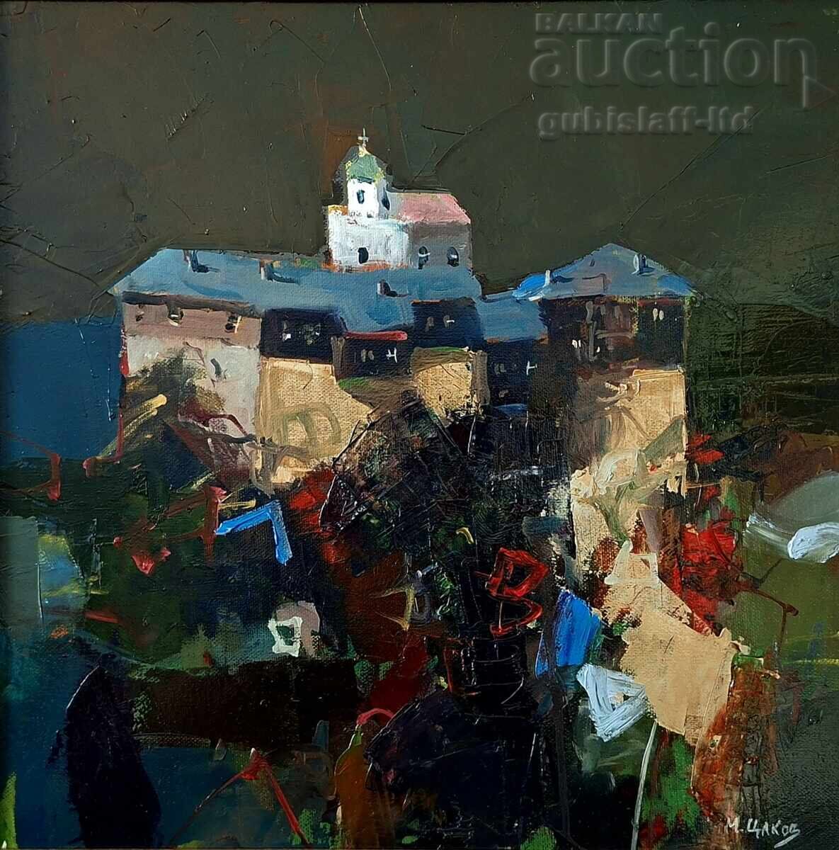 Картина, Гложенски манастир, "Вечер", худ. М. Цаков с цена € 450.00 | 880.12 лв.