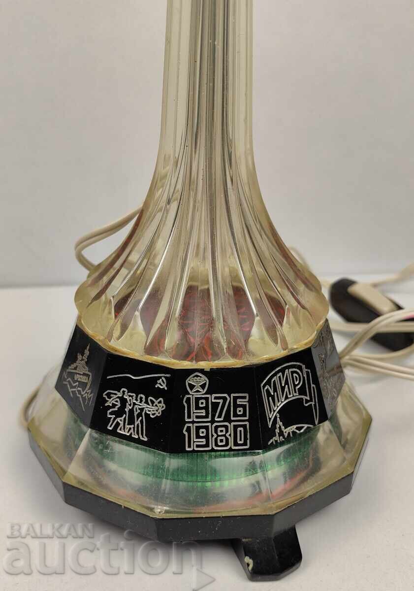 LAMPĂ SOVIETICĂ LUXOASĂ DE 40 CM, RACHETĂ COSMOS, URSS - 6