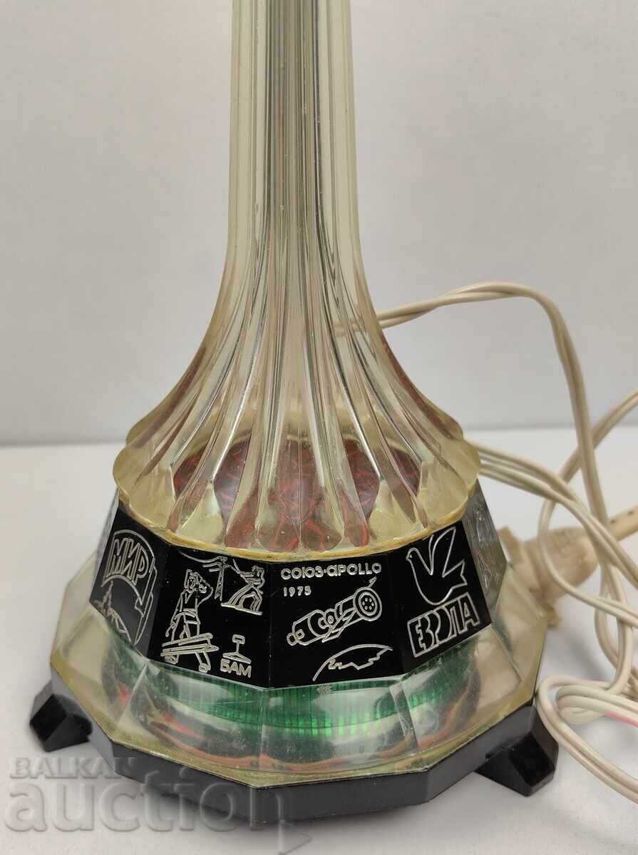 LAMPĂ SOVIETICĂ LUXOASĂ DE 40 CM, RACHETĂ COSMOS, URSS - 7