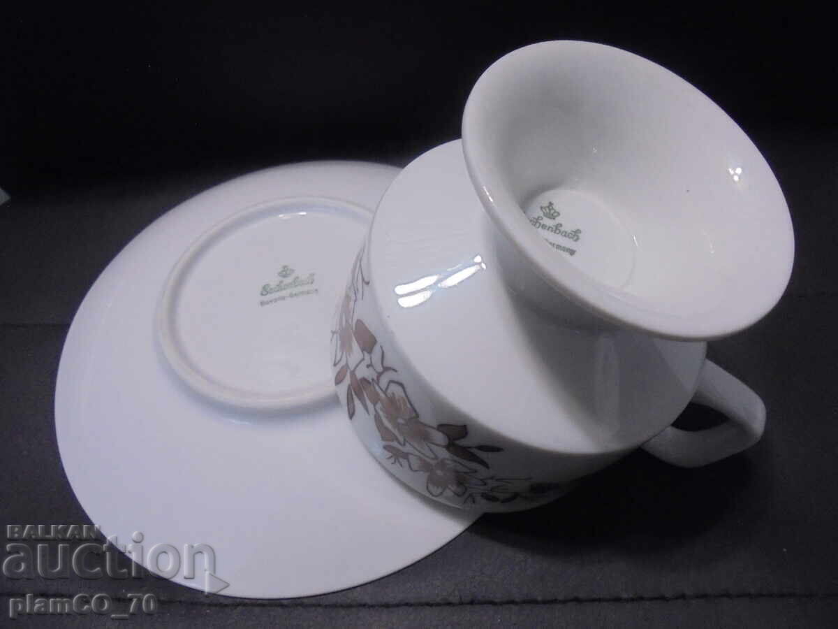 Licitație №*8508 Set dublu de cești din porțelan cu farfurioare Eschenbach