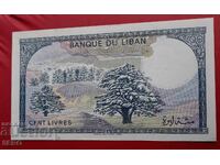 Bancnotă-Liban-100 lire 1988