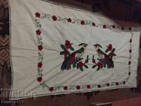 Old wall tapestry embroidery