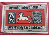 Банкнота-Германия-Брауншвийг-75 пфенига 1921