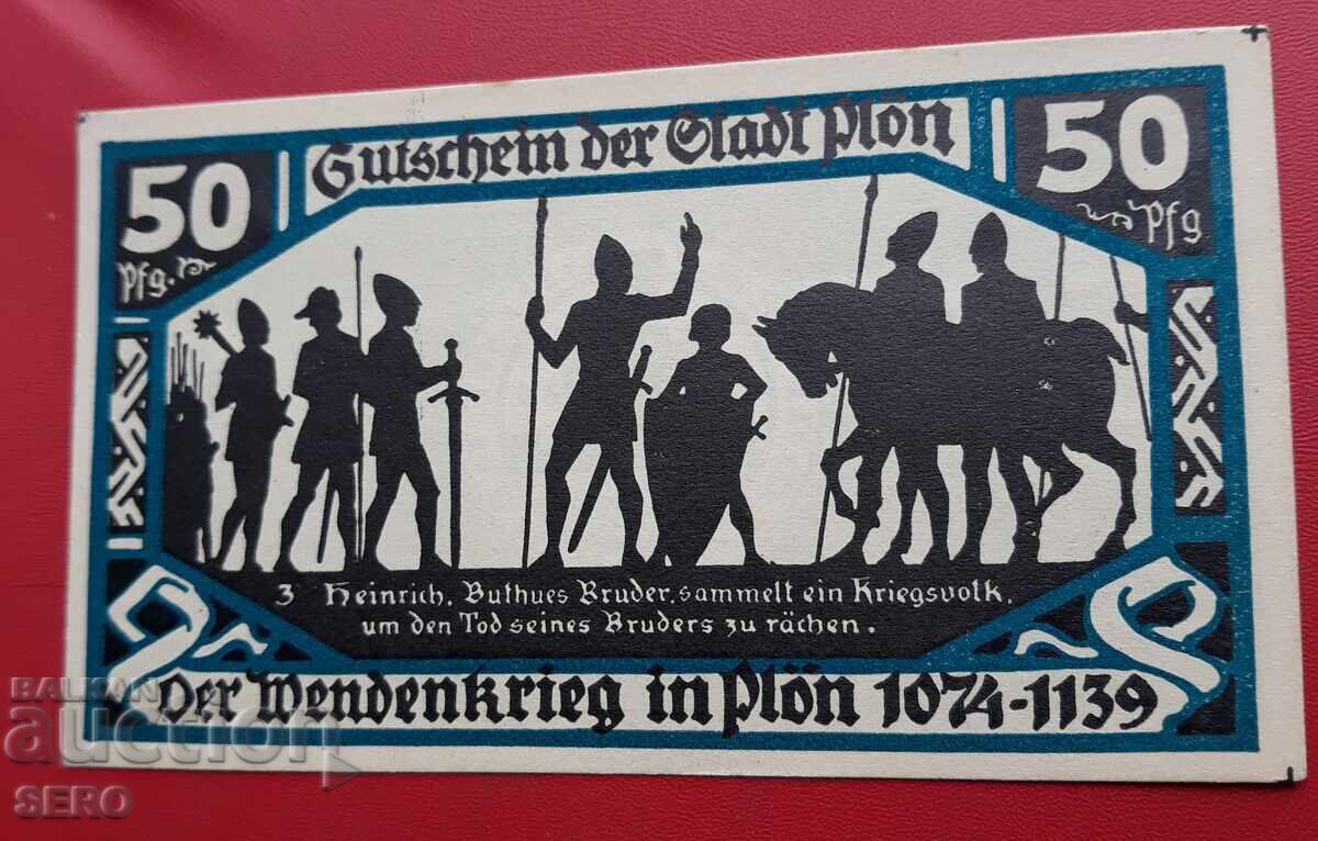 Bancnotă-Germania-Schleswig-Holstein-Plön-50 pfennig 1921 Bancnotă-Germania-Schleswig-Holstein-Plön-50 pfennig 1921
