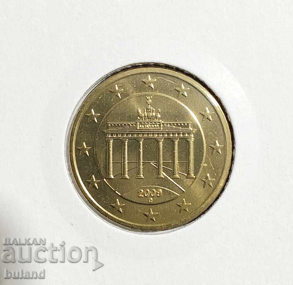Германия BU Евромонета 50 Цента 2009 D Euro Cent Germany Германия BU Евромонета 50 Цента 2009 D Euro Cent Germany