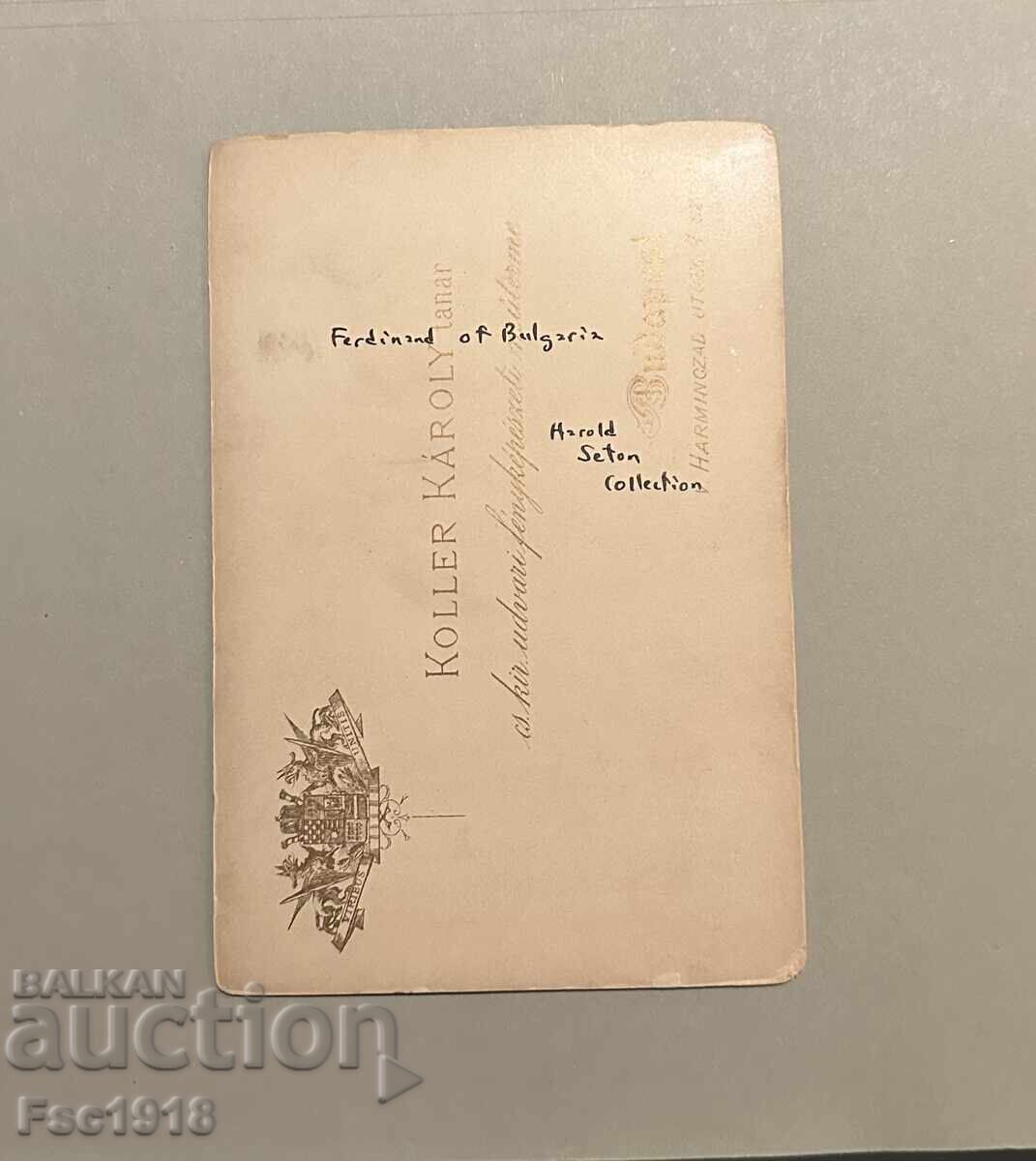 Prințul Ferdinand, fotografie 1888 cu preț € 800.00 | 1564.66 BGN Prințul Ferdinand, fotografie 1888 cu preț € 800.00 | 1564.66 BGN