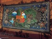 Стар ковьор за стена боя върху плат